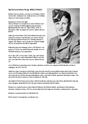 A preview of a PDF biography for Sharp, Richard Edwin